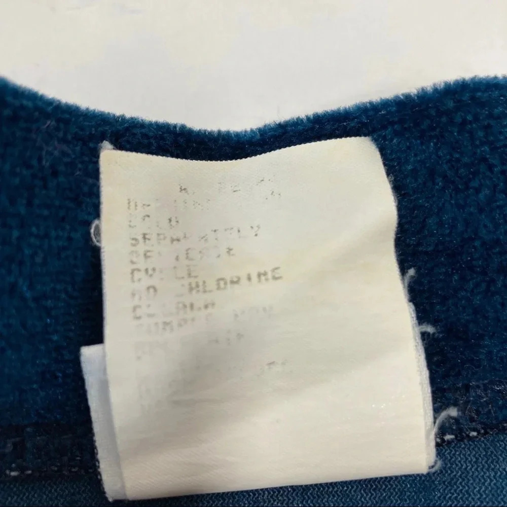 Vintage Maggie McQuade Blue Velvet w/Lace Nightgown Duster Womens Small 1/4 Zip - Picture 8 of 8